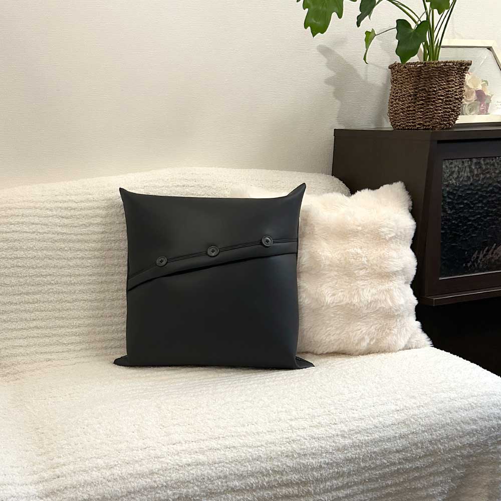 Cushion / Leatherlike - Black